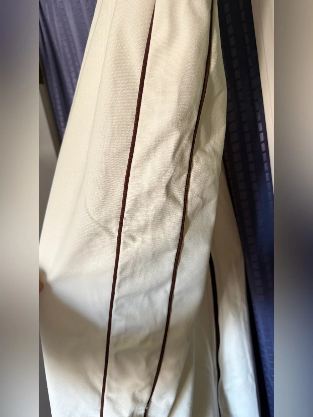 Hermès Garment Bag Travel Suit Cover 60” Foldable Ivory Brown Logo